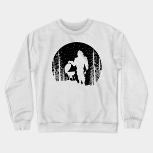 Bigfoot Camping Silhouette Crewneck Sweatshirt